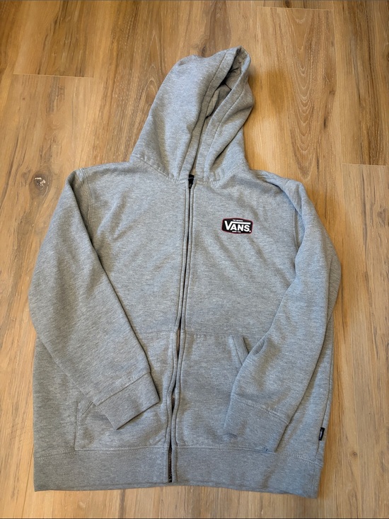 Vans Other - Vans Grey Full-Zip Hoodie with Chest Logo